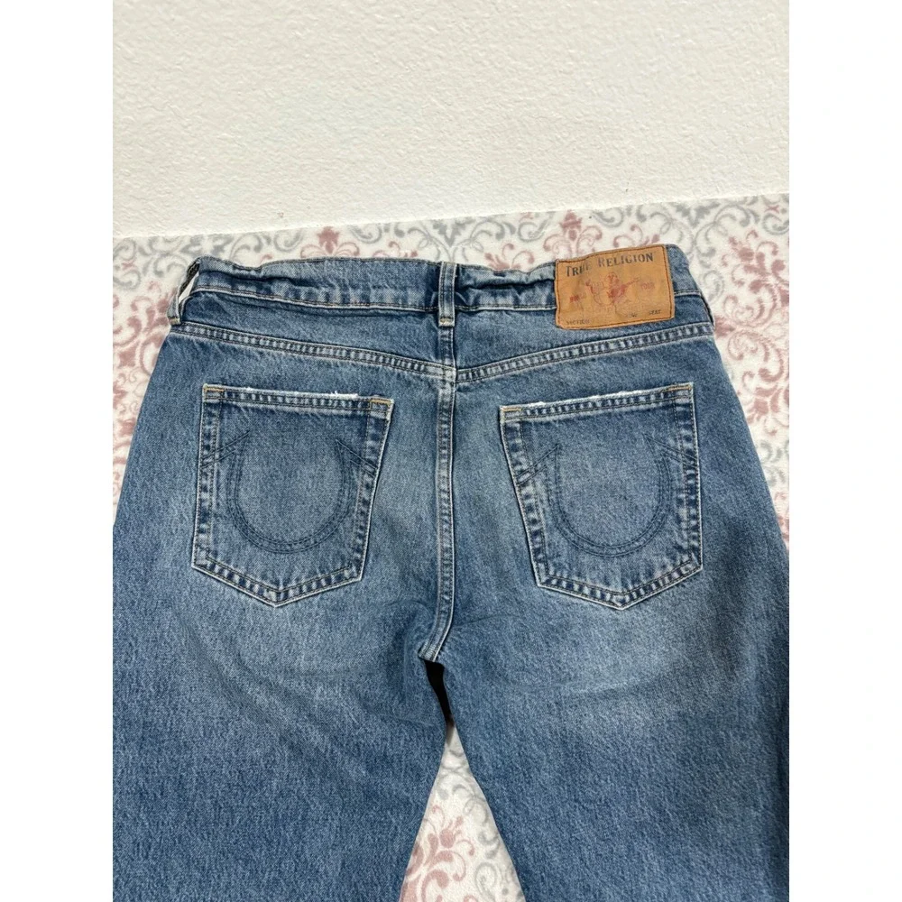 True Religion Rocco Relaxed Skinny Jeans Mens 31 Medium Wash Blue Denim 100 Cott